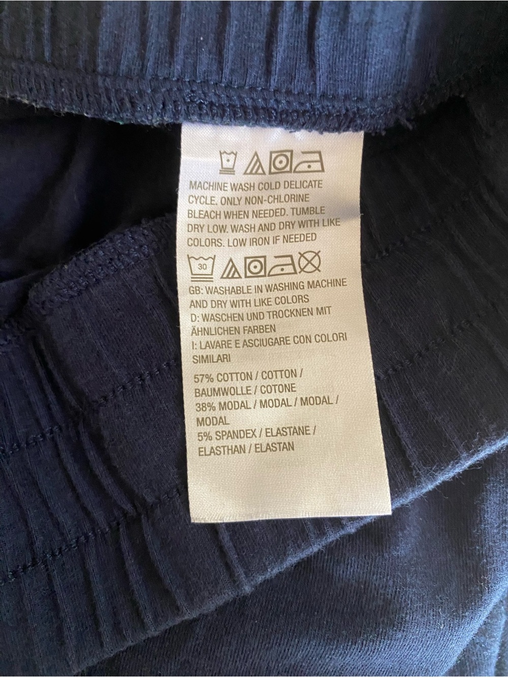 AnyBody Navy Jogger Lounge pants with Drawstring - Picture 7 of 7